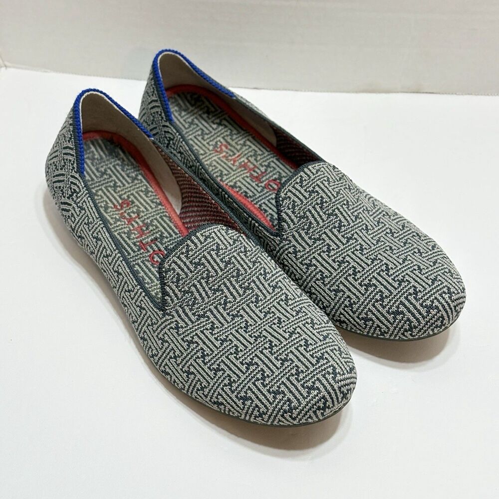 Rothy's The Loafer Retired Grid Pattern Slip-On Comfort Women's US 7.5